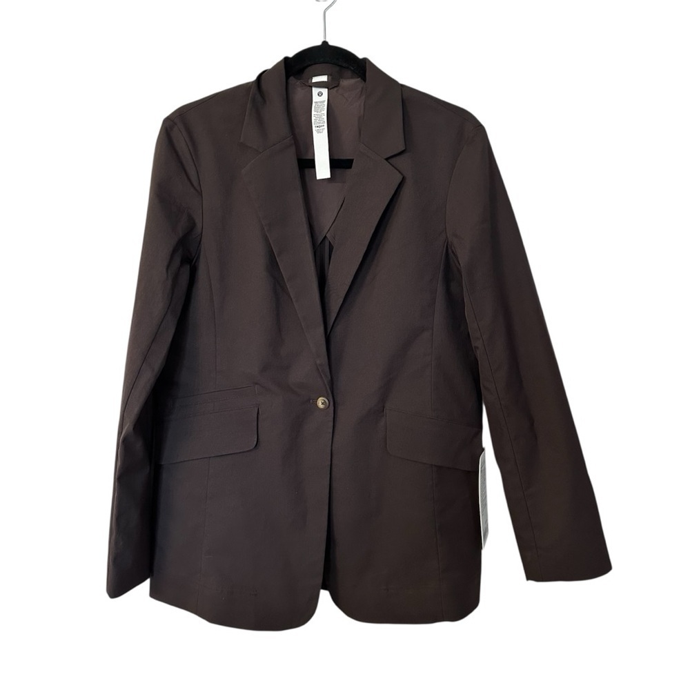 Lululemon Women’s Brown Relaxed Fit Twill Blazer with Pockets Sz S NWT